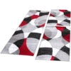 Paco Home Tour De Lit Tapis De Couloir Moderne Abstrait Demi-Cercles Rouge Gris 3 Pièces 2x 60x100 / 1x 80x250 Cm -ATMOSPHERA || VIDAXL || Safavieh Soldes 50622935 1