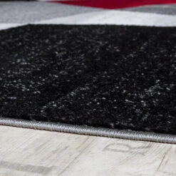 Paco Home Tour De Lit Tapis De Couloir Moderne Abstrait Demi-Cercles Rouge Gris 3 Pièces 2x 60x100 / 1x 80x250 Cm -ATMOSPHERA || VIDAXL || Safavieh Soldes 50622935 2