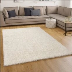 Paco Home Tapis Shaggy Longues Mèches En Crème Ivoire Tapis Shaggy Longues Mèches En Crème Ivoire 40x60 Cm