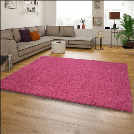 Paco Home Tapis Shaggy Longues Mèches En Rose 80 Cm Rond 4 Paco Home Tapis Shaggy Longues Mèches En Rose 80 Cm Rond – Image 2