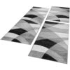 Paco Home Tour De Lit Tapis De Couloir Tapis Géométrique Chiné Gris Blanc Noir 3 Pièces 2x 60x100 / 1x 80x250 Cm -ATMOSPHERA || VIDAXL || Safavieh Soldes 50626432 1
