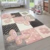 Paco Home Tapis Chambre Enfant Couleurs Pastel Papillon Motif Carreaux Pois Fleurs Coloré 80x150 Cm -ATMOSPHERA || VIDAXL || Safavieh Soldes 50626978 1