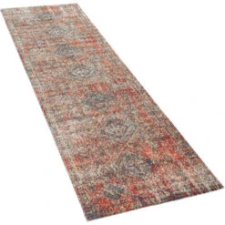 Paco Home Tapis Extérieur Terrasse Rouge Balcon Oriental Design Résistant Aux Intempéries 60x100 Cm