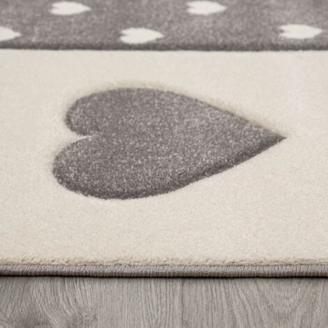 Paco Home Tapis Enfant Couleurs Pastel À Carreaux Points Cœurs Étoiles Blanc Gris Rose 120 Cm Rond 4 Paco Home Tapis Enfant Couleurs Pastel À Carreaux Points Cœurs Étoiles Blanc Gris Rose 120 Cm Rond – Image 2