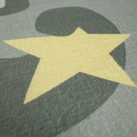 Paco Home Tapis Chambre Enfant Tapis De Jeux Tapis Bébé Étoile Nuage Lune Gris Blanc 80 Cm Rond 5 Paco Home Tapis Chambre Enfant Tapis De Jeux Tapis Bébé Étoile Nuage Lune Gris Blanc 80 Cm Rond – Image 3