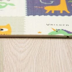 Paco Home Tapis Jeux Tapis Bébé Tapis Pliable Lavable Réversible Alphabet Crème Bleu Jaune Gris 150x200 Cm -ATMOSPHERA || VIDAXL || Safavieh Soldes 50630434 4