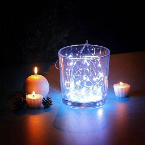 Guirlande Cuivre LED à Piles Blanc Froid 1.05 Mètre 6 Guirlande Cuivre LED à Piles Blanc Froid 1.05 Mètre – Image 4