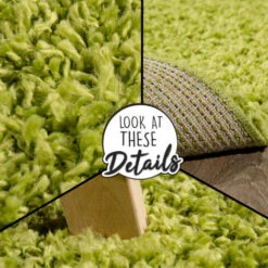 Paco Home Tapis Shaggy Longues Mèches En Vert Tapis Shaggy Longues Mèches En Vert 60x100 Cm -ATMOSPHERA || VIDAXL || Safavieh Soldes 50820460 4