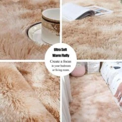 Tapis De Salon Shaggy 80 X 160 Cm Kaki Clair Salon, Tapis De Sol Antid¨¦rapant Ultra Doux, Tapis De Sol Int¨¦rieur Moderne En Peluche Pour Dortoir Universitaire -ATMOSPHERA || VIDAXL || Safavieh Soldes 51204137 5