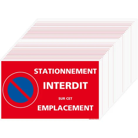 Planche De 32 Autocollants Stationnement Interdit - Papier Autocollant Dissuasif Rectangulaire STATIONNEMENT INTERDIT SUR CET EMPLACEMENT. Stickers Interdit De Stationner - 3 Planche De 32 Autocollants Stationnement Interdit - Papier Autocollant Dissuasif Rectangulaire STATIONNEMENT INTERDIT SUR CET EMPLACEMENT. Stickers Interdit De Stationner -