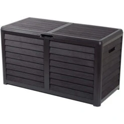 EDA Coffre De Rangement Baya - 420 L - Gris Foncé