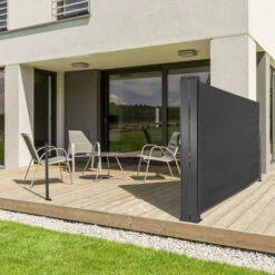 Double Paravent Brise Vue Occultant Rétractable - 6 X 1,60 M Noir -ATMOSPHERA || VIDAXL || Safavieh Soldes 51760701 4