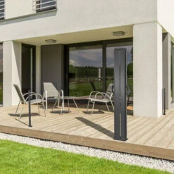 Double Paravent Brise Vue Occultant Rétractable - 6 X 1,60 M Noir -ATMOSPHERA || VIDAXL || Safavieh Soldes 51760701 5