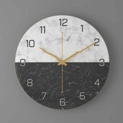 Horloge Murale En Métal Design Moderne Très Silencieuse Non-Tic-tac Pour Décoration Salon/Cuisine/Bureau 30 Cm