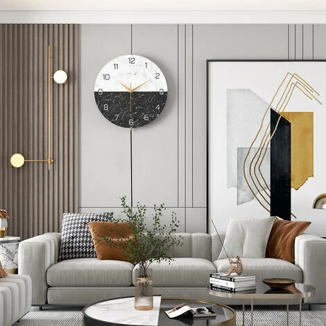 Horloge Murale En Métal Design Moderne Très Silencieuse Non-Tic-tac Pour Décoration Salon/Cuisine/Bureau 30 Cm 6 Horloge Murale En Métal Design Moderne Très Silencieuse Non-Tic-tac Pour Décoration Salon/Cuisine/Bureau 30 Cm – Image 4