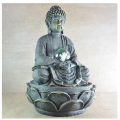 Fontaine Feng Shui Grand Bouddha Méditation - D 21 X H 30 Cm - Polyrésine - Livraison Gratuite -ATMOSPHERA || VIDAXL || Safavieh Soldes 52508092 3