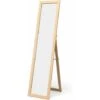 GOPLUS Miroir 2 En 1 Mural Sur Pied, HD Miroir Avec Cadre De Style Moderne, Psyche 147 X 29 CM, Sur Toute La Longueur, Ideale Pour Votre Vestibule Ou Chambre A Coucher (Naturel) -ATMOSPHERA || VIDAXL || Safavieh Soldes 52730320 1