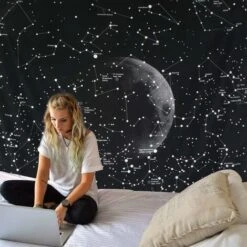 Dremisland Indien Hippie Bohème Mandala Tenture Murale Tapisserie Pour La Nature Décorations Couvre-lit Courverture Pour La Maison Salon Chambre Dortoir Décor (Carte Des Constellations, M / 130x150cm) -ATMOSPHERA || VIDAXL || Safavieh Soldes 52739654 2