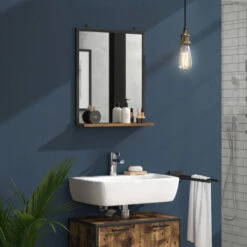 Miroir Mural „Fyrk“ Vieux Bois/Noir Vicco -ATMOSPHERA || VIDAXL || Safavieh Soldes 52940802 4