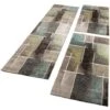 Paco Home Tour De Lit Tapis De Couloir Moderne Multicolore Gris Turquoise Vert 3 Pièces 2x 60x100 / 1x 70x250 Cm -ATMOSPHERA || VIDAXL || Safavieh Soldes 52962165 1