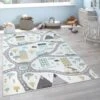 Paco Home Tapis Enfant Chambre Enfant Pastel Garçon Fille Voitures Crème Bleu Pétrole Gris 80x150 Cm -ATMOSPHERA || VIDAXL || Safavieh Soldes 53096059 1