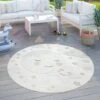Paco Home Tapis Enfant Chambre Enfant Rond Tapis De Jeux Garçon Fille Effet 3D Lune Beige 120 Cm Rond -ATMOSPHERA || VIDAXL || Safavieh Soldes 53563604 1