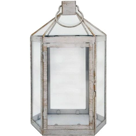 Rebecca Mobili Grande Lanterne Bougeoir Shabby En Métal Et PVC Blanc Pour L'intérieur Et L'extérieur 3 Rebecca Mobili Grande Lanterne Bougeoir Shabby En Métal Et PVC Blanc Pour L'intérieur Et L'extérieur