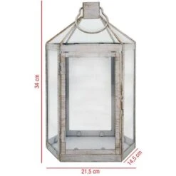Rebecca Mobili Grande Lanterne Bougeoir Shabby En Métal Et PVC Blanc Pour L'intérieur Et L'extérieur 9 Rebecca Mobili Grande Lanterne Bougeoir Shabby En Métal Et PVC Blanc Pour L'intérieur Et L'extérieur -ATMOSPHERA || VIDAXL || Safavieh Soldes 53851949 3