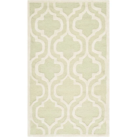 Tapis D'intérieur Treillis Tufté à La Main, Collection Cambridge, CAM132, En Vert Clair & Ivoire, 91 X 152 Cm Par SAFAVIEH 3 Tapis D'intérieur Treillis Tufté à La Main, Collection Cambridge, CAM132, En Vert Clair & Ivoire, 91 X 152 Cm Par SAFAVIEH