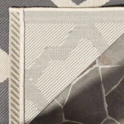 Tapis D'intérieur/extérieur Treillis Tissé à La Puissance, Collection Cour, CY6903, En Gris Anthracite & Beige, 69 X 244 Cm Par SAFAVIEH -ATMOSPHERA || VIDAXL || Safavieh Soldes 53862109 4