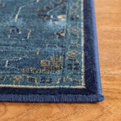 Tapis D'intérieur Traditionnel Tissé à La Puissance, Collection Vintage, VTG873, En Bleu Marine & Bleu Canard, 99 X 140 Cm Par SAFAVIEH -ATMOSPHERA || VIDAXL || Safavieh Soldes 53864441 3