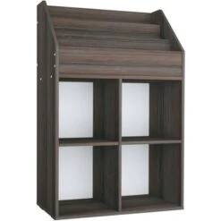 Porte-revue D'enfants Gris/chêne Sonoma 71x30x114 Cm Aggloméré VidaXL