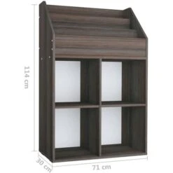 Porte-revue D'enfants Gris/chêne Sonoma 71x30x114 Cm Aggloméré VidaXL -ATMOSPHERA || VIDAXL || Safavieh Soldes 54142159 3