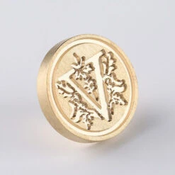 Timbre De Sceau De Cire De Lettre, Tête En Laiton Amovible Tête De Cire De Sceau Rétro Vintage Pour Une Invitation D'enveloppe De Lettre Embellissement De Cadeau - V