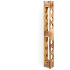 Meubles En Palettes Porte-bouteilles Casier à Vin Rustique Vintage Meuble Rustique Bois Massif Flammé étagère 14x110 Cm