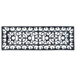 Tapis D'escalier Caoutchouc 75x25cm. Noir. Marque : Esschert Design. Réf. : RB111