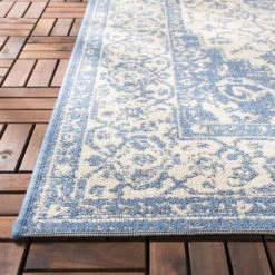 Tapis D'intérieur/extérieur Médaillon Tissé à La Puissance, Collection Maison De Plage, BHS137, En Crème & Bleu, 79 X 152 Cm Par SAFAVIEH 9 Tapis D'intérieur/extérieur Médaillon Tissé à La Puissance, Collection Maison De Plage, BHS137, En Crème & Bleu, 79 X 152 Cm Par SAFAVIEH -ATMOSPHERA || VIDAXL || Safavieh Soldes 54894674 3