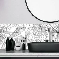 Bandeau PVC Lot De 2 : L 70cmxH 30cm LÄMNAR SVART