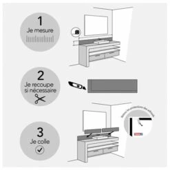 Bandeau PVC Lot De 2 : L 70cmxH 30cm LÄMNAR SVART -ATMOSPHERA || VIDAXL || Safavieh Soldes 55013195 5