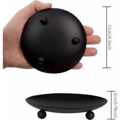 Bougeoirs Détenteur, Chandelier Vintage En Fer Forge Plateau Retro Candélabres, Support De Bougie De Pilier Decoration De Table Pour LED Et Cire, Spa, Mariages, Fête, Noël, Halloween (4 Pièces) -ATMOSPHERA || VIDAXL || Safavieh Soldes 55147310 3