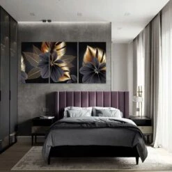 Lot De 3 Affiches Sur Toile - Motif : Feuille De Plantes - Noir - Impression Moderne - Décoration Murale - Peinture Murale 30x40cm-Triomphe -ATMOSPHERA || VIDAXL || Safavieh Soldes 55632306 5