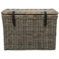 Lot De 2 Malles En Kubu NEFTA - L80 X P45 X H55 Cm Et L70 X P35 X H45 Cm - Gris Naturel -ATMOSPHERA || VIDAXL || Safavieh Soldes 55885125 4