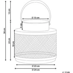 Lanterne Industrielle En Acier Noir Porte Bougies Décorative 24 Cm Yamdena 9 Lanterne Industrielle En Acier Noir Porte Bougies Décorative 24 Cm Yamdena -ATMOSPHERA || VIDAXL || Safavieh Soldes 55939756 3