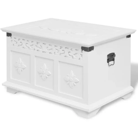 Ensemble De Deux Coffres De Rangement Blanc VidaXL 4 Ensemble De Deux Coffres De Rangement Blanc VidaXL – Image 2