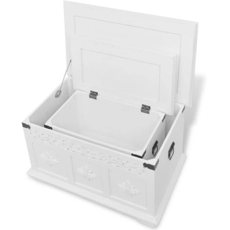 Ensemble De Deux Coffres De Rangement Blanc VidaXL 6 Ensemble De Deux Coffres De Rangement Blanc VidaXL – Image 4