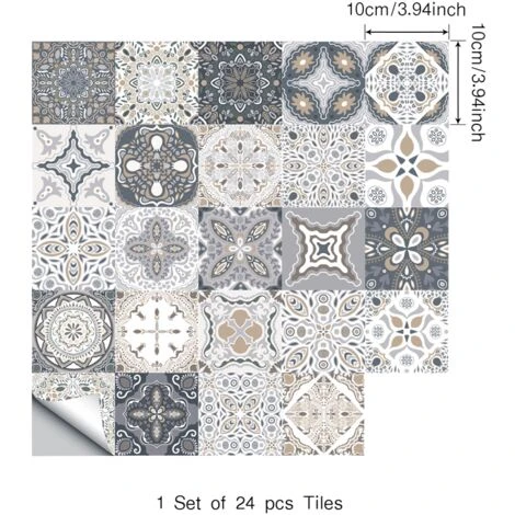 24 Pièces Stickers Carrelage Autocollants Mosaïque Pour Carrelage Mural Stickers Autocollants De Carreaux En Tuile Autocollant Mural Imperméable Carrelage Pour Maison Salle Bains Cuisine 10x10cm,Lilar 4 24 Pièces Stickers Carrelage Autocollants Mosaïque Pour Carrelage Mural Stickers Autocollants De Carreaux En Tuile Autocollant Mural Imperméable Carrelage Pour Maison Salle Bains Cuisine 10x10cm,Lilar – Image 2