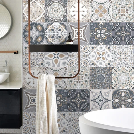 24 Pièces Stickers Carrelage Autocollants Mosaïque Pour Carrelage Mural Stickers Autocollants De Carreaux En Tuile Autocollant Mural Imperméable Carrelage Pour Maison Salle Bains Cuisine 10x10cm,Lilar 6 24 Pièces Stickers Carrelage Autocollants Mosaïque Pour Carrelage Mural Stickers Autocollants De Carreaux En Tuile Autocollant Mural Imperméable Carrelage Pour Maison Salle Bains Cuisine 10x10cm,Lilar – Image 4