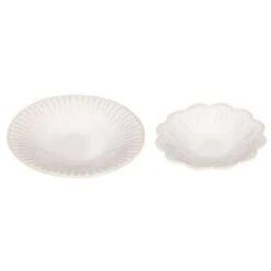 ATMOSPHERA Lot De 2 Vide-Poches Design Carmen 15cm Blanc