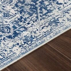 SURYA Tapis De Salon à Poils Courts Et Doux Vintage Oriental Bleu Et Beige 120x170 Cm -ATMOSPHERA || VIDAXL || Safavieh Soldes 57164853 3