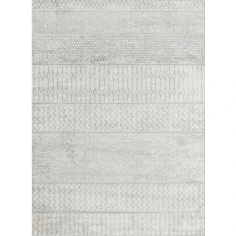 SURYA Tapis De Salon à Poils Courts Et Doux Scandinave Bohème Gris Et Ivoire 130x180 Cm 4 SURYA Tapis De Salon à Poils Courts Et Doux Scandinave Bohème Gris Et Ivoire 130x180 Cm – Image 2